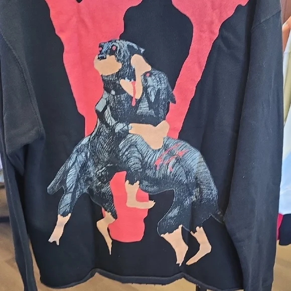 City Morgue Black and Red Graphic Hoodie